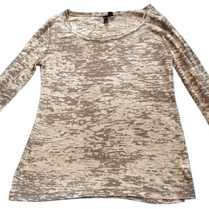 Cynthia Rowley Long Sleeved Semi-Sheer T-Shirt Size L